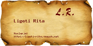 Ligeti Rita névjegykártya